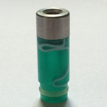 Load image into Gallery viewer, Stainless/Acrylic Straight Swirl Drip Tips
