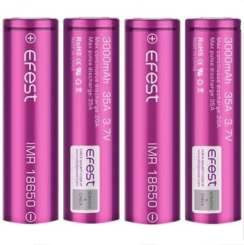 Efest 18650 Flat Top Battery - Purple Series 2-pack
